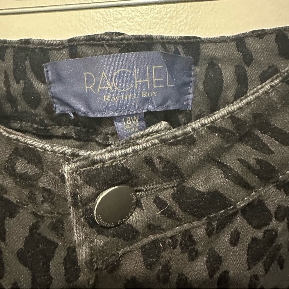 Rachel Roy black Sahara‎ flocked pants - Picture 3 of 3